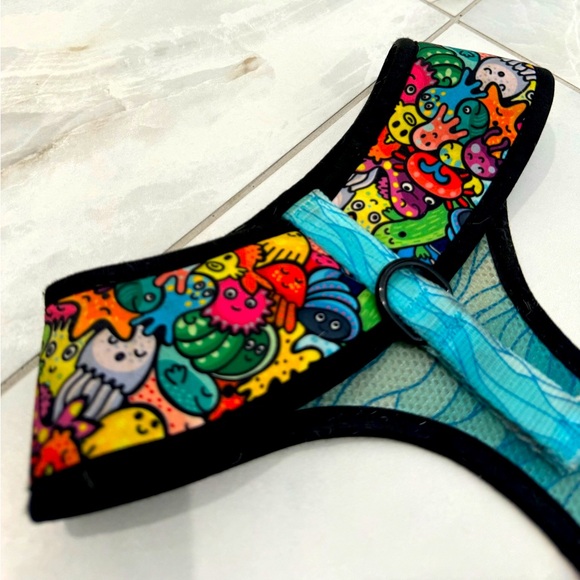 🐶 Luna Paws Reversible 2-in-1 Safety Harness for Dog/Puppy Under the Sea Print - Picture 6 of 8